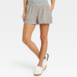 A New Day Linen Blend High-Rise Pull-On Shorts